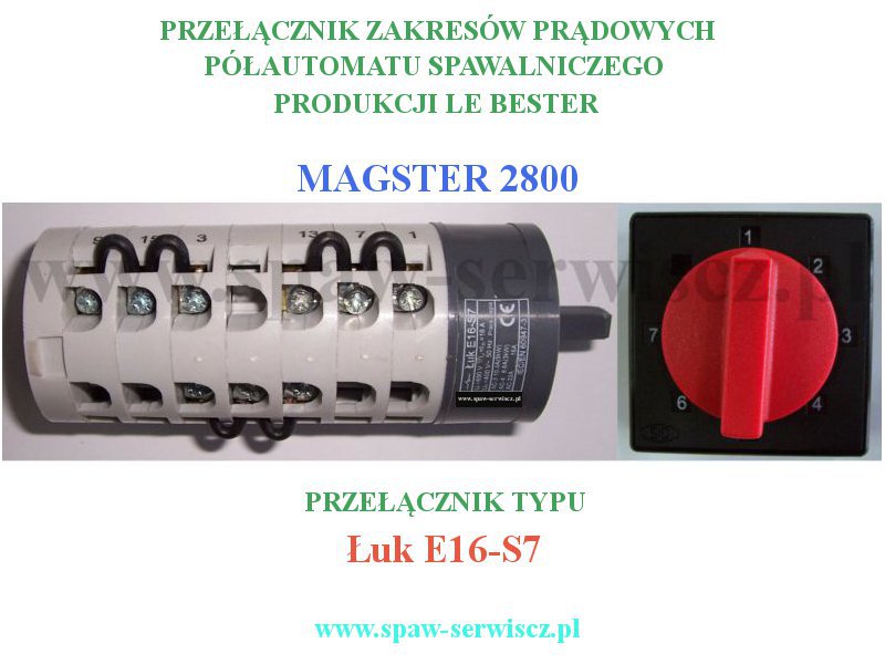 uk E16-S7 przecznik zakresw prdowych do MAGSTER 2800